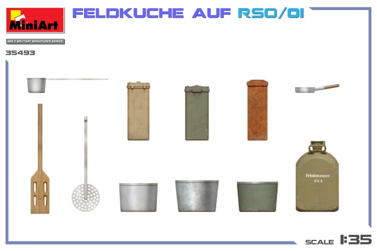 1:35 MiniArt 35493 Steyr RSO - Veldkeuken op RSO/01 - Duits Militair Rupsvoertuig - Truck - Min35493 12 - MIN35493