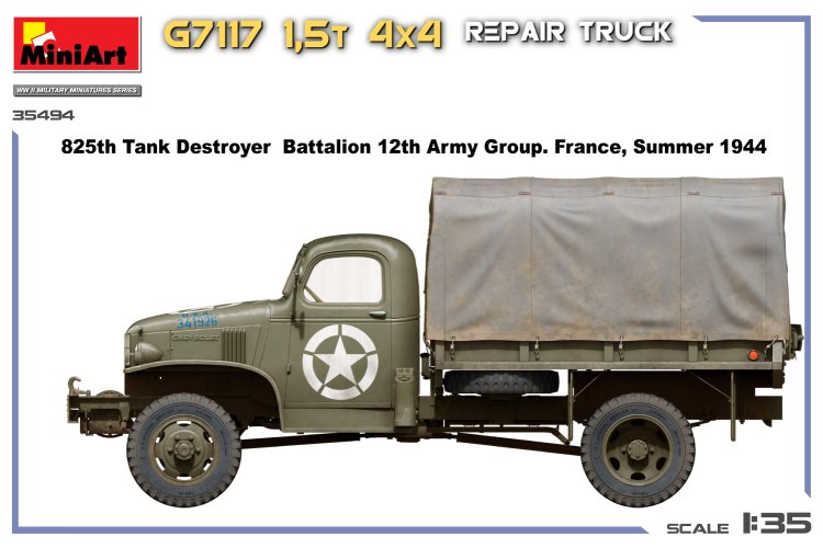 1:35 MiniArt 35494 Chevrolet G7117 1.5t 4x4 Reparatiewagen WWII - Militaire Vrachtwagen - Min35494 17 - MIN35494