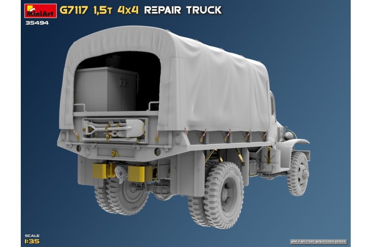 1:35 MiniArt 35494 Chevrolet G7117 1.5t 4x4 Reparatiewagen WWII - Militaire Vrachtwagen - Min35494 3 - MIN35494