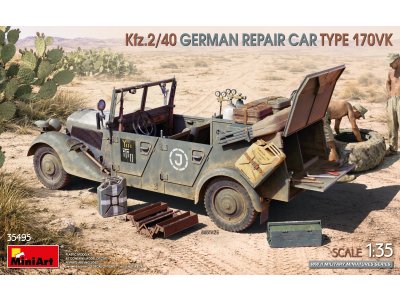 1:35 MiniArt 35495 Kfz.2/40 Repair Car Type 170VK WWII &ndash; German Repair Vehicle - Min35495 1 - MIN35495