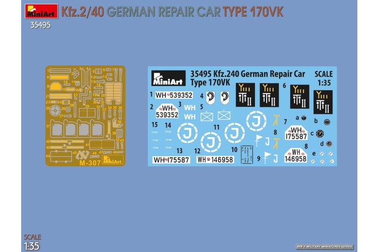 1:35 MiniArt 35495 Kfz.2/40 Repair Car Type 170VK WWII &ndash; German Repair Vehicle - Min35495 2 - MIN35495