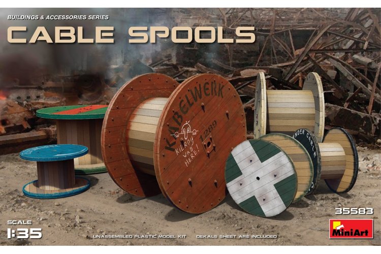 1:35 MiniArt 35583 Cable Spools - Min35583 1 - MIN35583