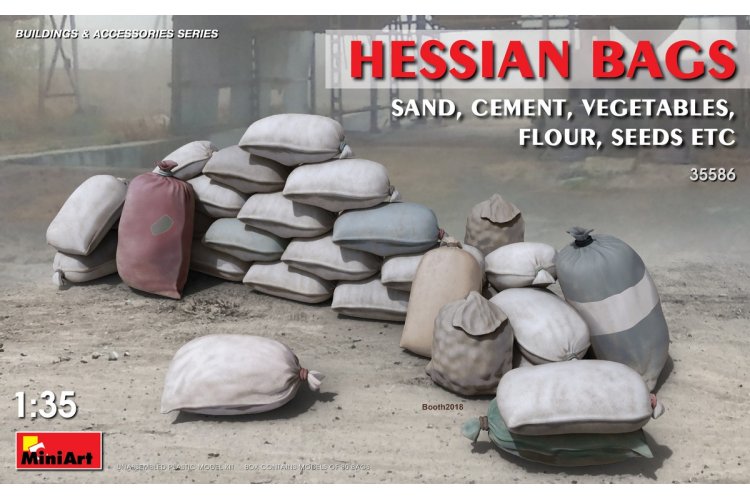 1:35 MiniArt 35586 Hessian Bags - Sand, Cement, Vegetables, Flour, Seeds, etc. - Min35586 1 - MIN35586