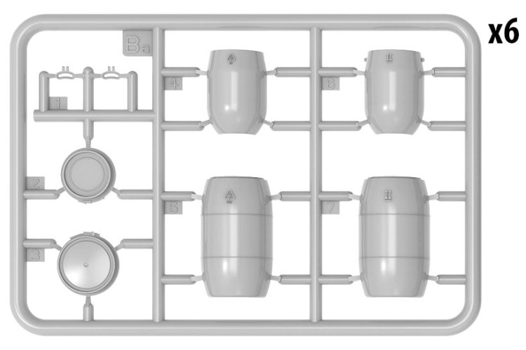 1:35 MiniArt 35590 - 12 Plastic Barrels and 12 Jerrycans - Diorama - Min35590 2 - MIN35590