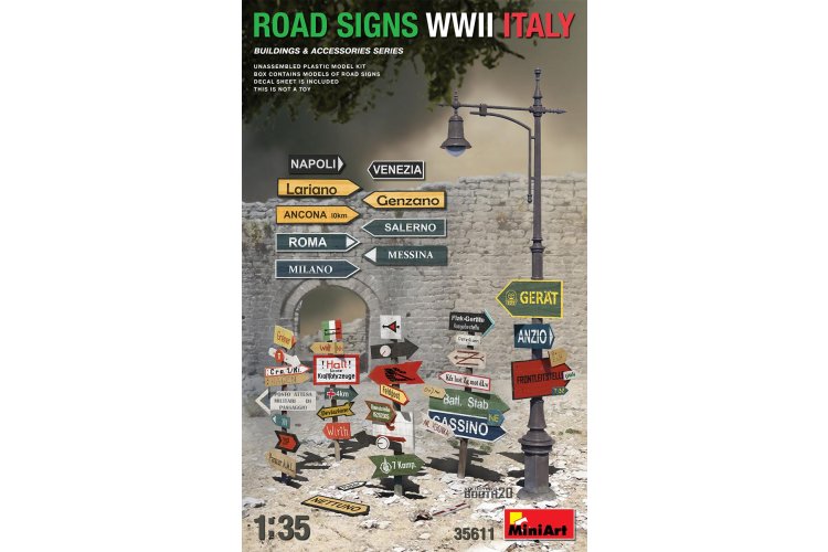 1:35 MiniArt 35611 Road Signs WWII Italy - Min35611 1 1 - MIN35611