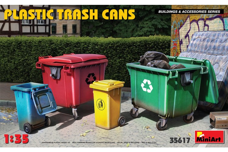 1:35 MiniArt 35617 Plastic Trash Cans - Min35617 1 - MIN35617