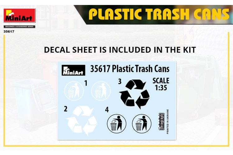1:35 MiniArt 35617 Plastic Trash Cans - Min35617 3 - MIN35617