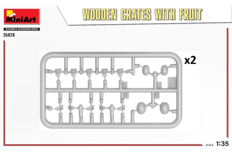 1:35 MiniArt 35628 Wooden Crates with fruit - Min35628 2 - MIN35628