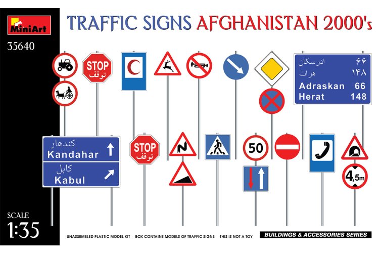 1:35 MiniArt 35640 Traffic Signs Afghanistan 2000s - Min35640 1 - MIN35640