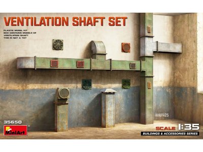 1:35 MiniArt 35650 Ventilation Shaft Set &ndash; Diorama - Min35650 1 - MIN35650