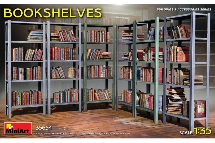 1:35 Miniart 35654 Bookshelves for Diorama - Min35654 1 - MIN35654