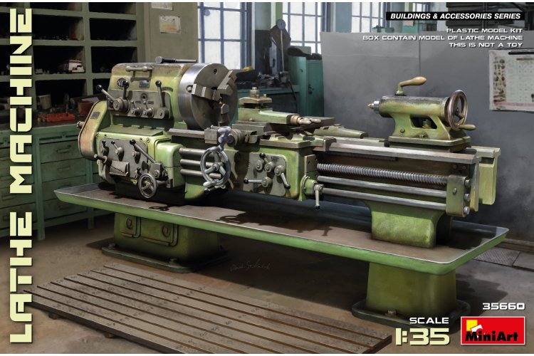 1:35 MiniArt 35660 Lathe Machine voor Diorama - Werkplaats Machine - Min35660 1 - MIN35660