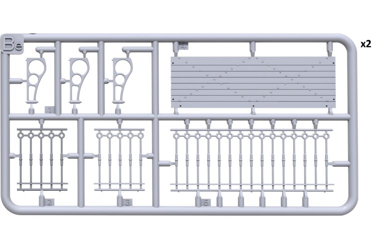 1:35 MiniArt 35678 Metalen Balkons - 4 Elementen voor Diorama - Min35678 3 - MIN35678