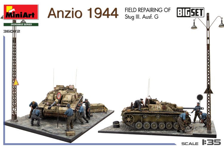 MiniArt 1:35 Anzio 1944 - Stug III Repair - Diorama Set