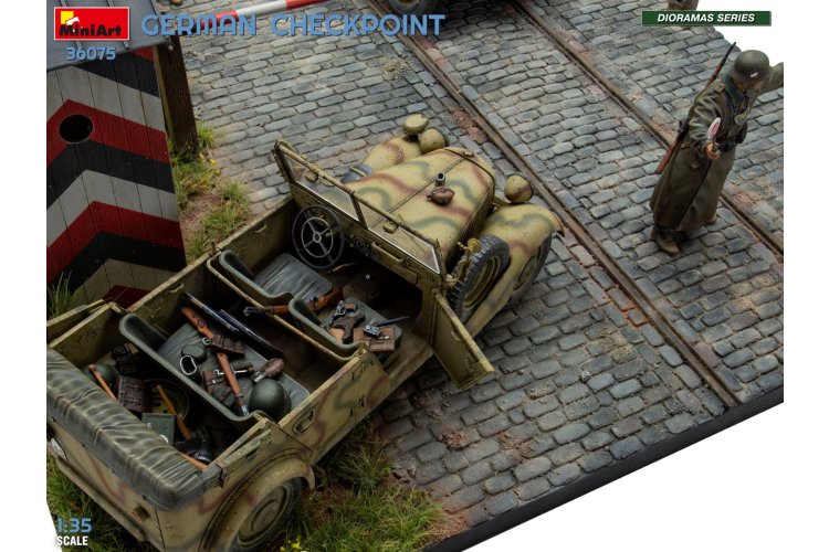 1:35 MiniArt 36075 Duitse Controlepost met 3t Cargo Truck 3,6-36S & Kfz.1 Type 170VK WWII - 5 Figuren - Min36075 12 - MIN36075