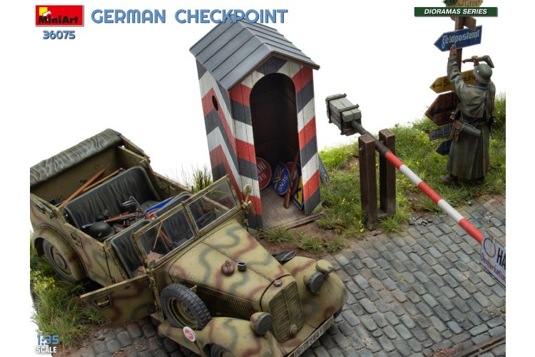 1:35 MiniArt 36075 Duitse Controlepost met 3t Cargo Truck 3,6-36S & Kfz.1 Type 170VK WWII - 5 Figuren - Min36075 14 - MIN36075