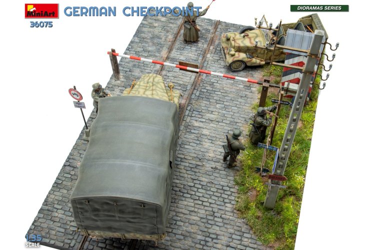 1:35 MiniArt 36075 Duitse Controlepost met 3t Cargo Truck 3,6-36S & Kfz.1 Type 170VK WWII - 5 Figuren - Min36075 20 - MIN36075