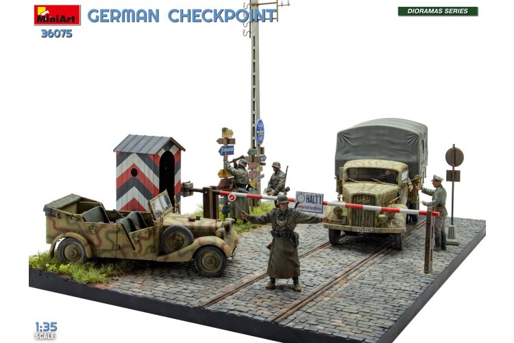 1:35 MiniArt 36075 Duitse Controlepost met 3t Cargo Truck 3,6-36S & Kfz.1 Type 170VK WWII - 5 Figuren - Min36075 3 - MIN36075