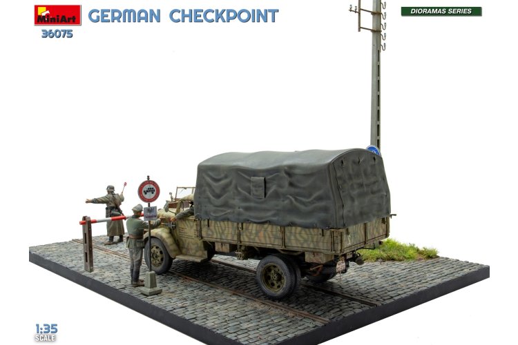 1:35 MiniArt 36075 Duitse Controlepost met 3t Cargo Truck 3,6-36S & Kfz.1 Type 170VK WWII - 5 Figuren - Min36075 5 - MIN36075