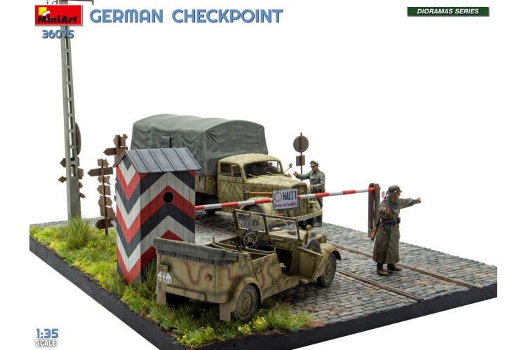 1:35 MiniArt 36075 Duitse Controlepost met 3t Cargo Truck 3,6-36S & Kfz.1 Type 170VK WWII - 5 Figuren - Min36075 6 - MIN36075
