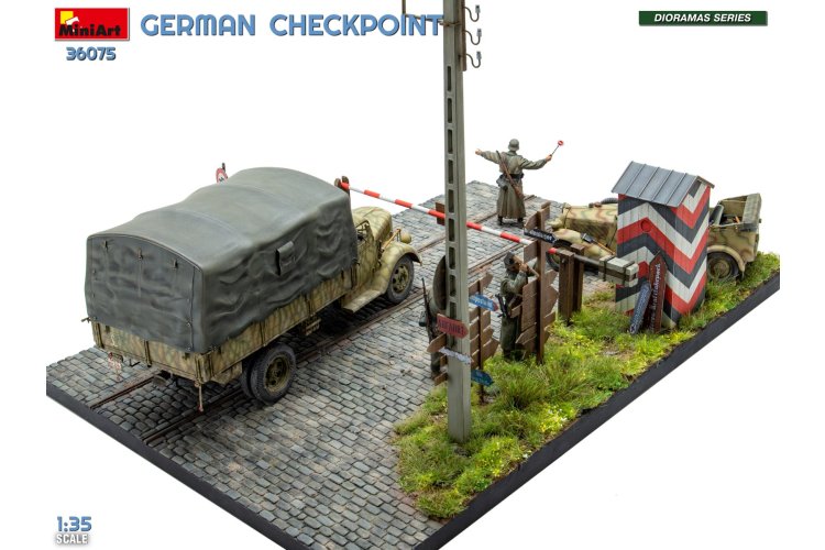 1:35 MiniArt 36075 Duitse Controlepost met 3t Cargo Truck 3,6-36S & Kfz.1 Type 170VK WWII - 5 Figuren - Min36075 7 - MIN36075