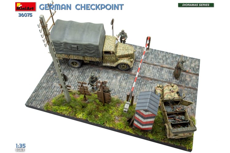 1:35 MiniArt 36075 Duitse Controlepost met 3t Cargo Truck 3,6-36S & Kfz.1 Type 170VK WWII - 5 Figuren - Min36075 8 - MIN36075
