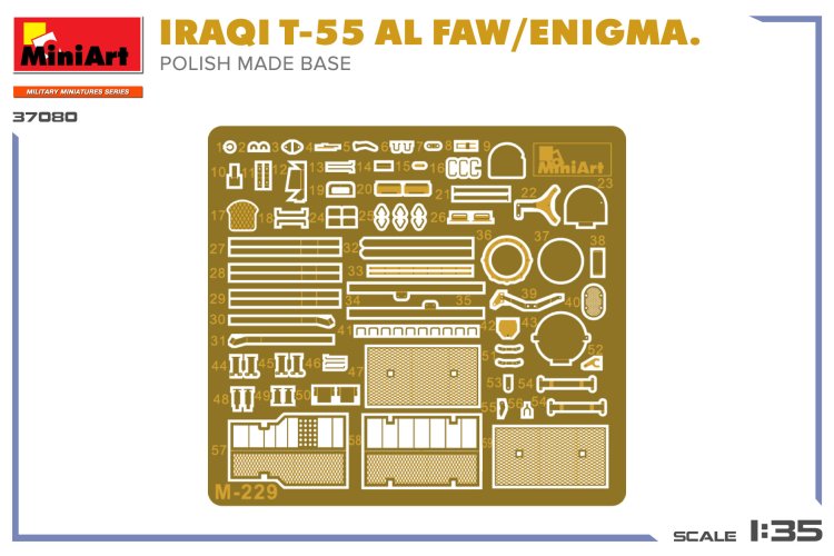 1:35 MiniArt 37080 Iraakse T-55 Al Faw / Enigma - Poolse Basis - Tank - Min37080 9 - MIN37080
