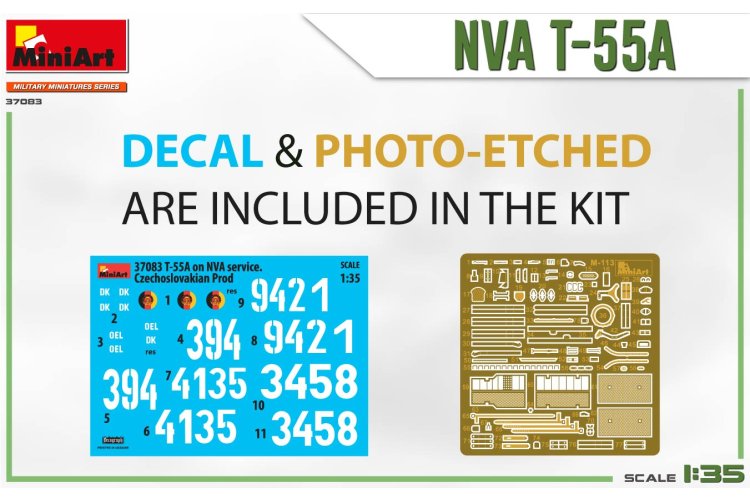 1:35 MiniArt 37083 NVA T-55A Tank - Min37083 2 - MIN37083
