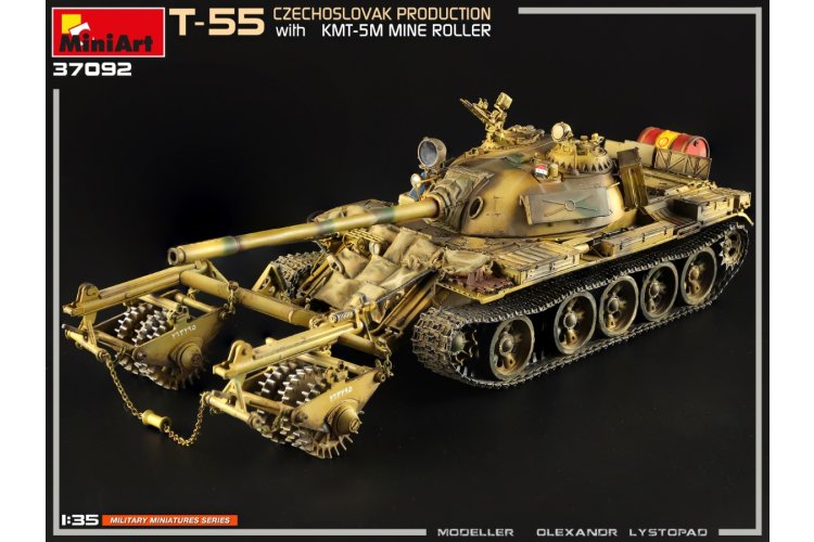 1:35 MiniArt 37092 T-55 Czechoslovak Prod. w/KMT-5M Mine Roller - Min37092 10 - MIN37092