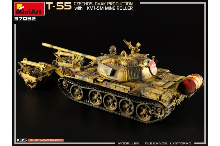 1:35 MiniArt 37092 T-55 Czechoslovak Prod. w/KMT-5M Mine Roller - Min37092 11 - MIN37092