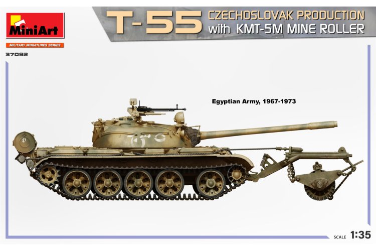 1:35 MiniArt 37092 T-55 Czechoslovak Prod. w/KMT-5M Mine Roller - Min37092 3 - MIN37092