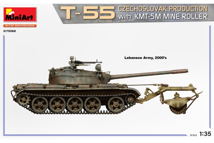 1:35 MiniArt 37092 T-55 Czechoslovak Prod. w/KMT-5M Mine Roller - Min37092 4 - MIN37092
