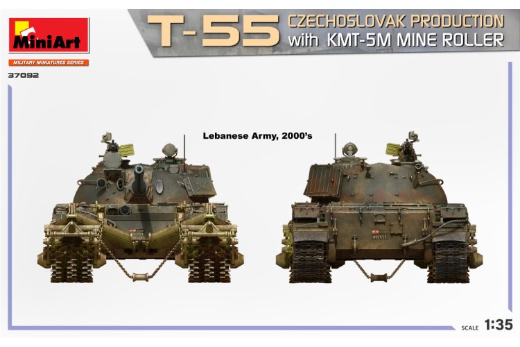 1:35 MiniArt 37092 T-55 Czechoslovak Prod. w/KMT-5M Mine Roller - Min37092 7 - MIN37092