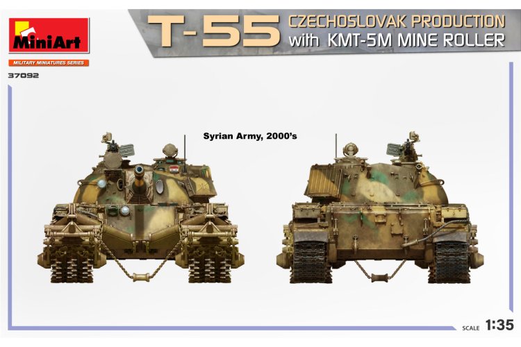 1:35 MiniArt 37092 T-55 Czechoslovak Prod. w/KMT-5M Mine Roller - Min37092 8 - MIN37092