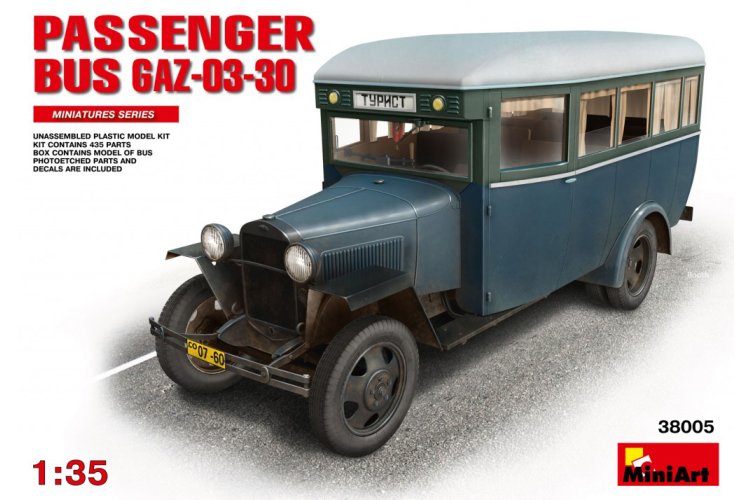 1:35 MiniArt 38005 GAZ-03-30 Mod. 1945 - Soviet Passenger Bus - Min38005 1 - MIN38005