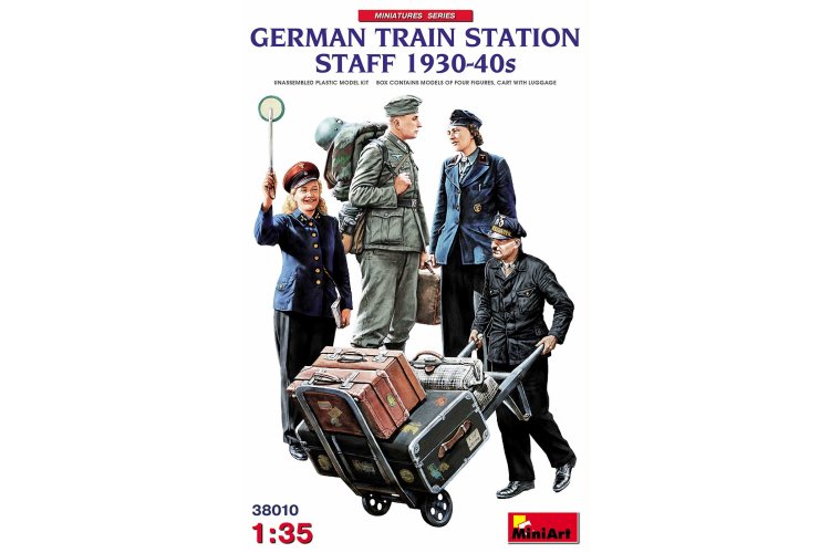 1:35 MiniArt 38010 Duits Treinstation Personeel 1930-1940 - 4 Figuren - Min38010 1 - MIN38010