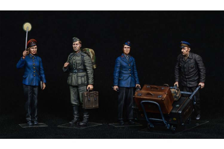 1:35 MiniArt 38010 Duits Treinstation Personeel 1930-1940 - 4 Figuren - Min38010 2 - MIN38010