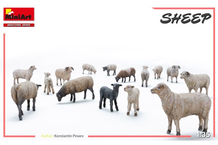 1:35 MiniArt 38042 Sheeps - Min38042 3 - MIN38042