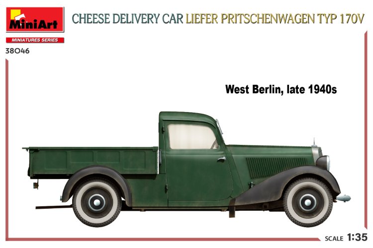 1:35 MiniArt 38046 Liefer Pritschenwagen Typ 170V Cheese Delivery Car - Min38046 3 - MIN38046