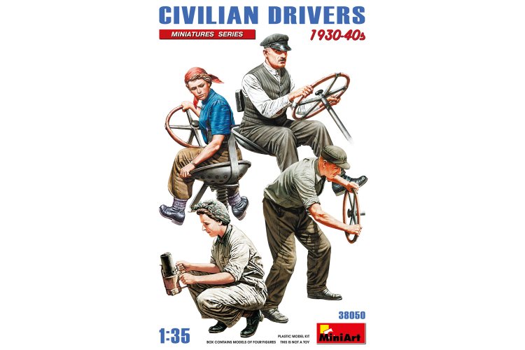 1:35 MiniArt 38050 Civilian Drivers 1930-40s - Min38050 1 - MIN38050