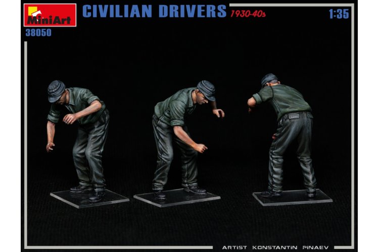 1:35 MiniArt 38050 Civilian Drivers 1930-40s - Min38050 2 - MIN38050