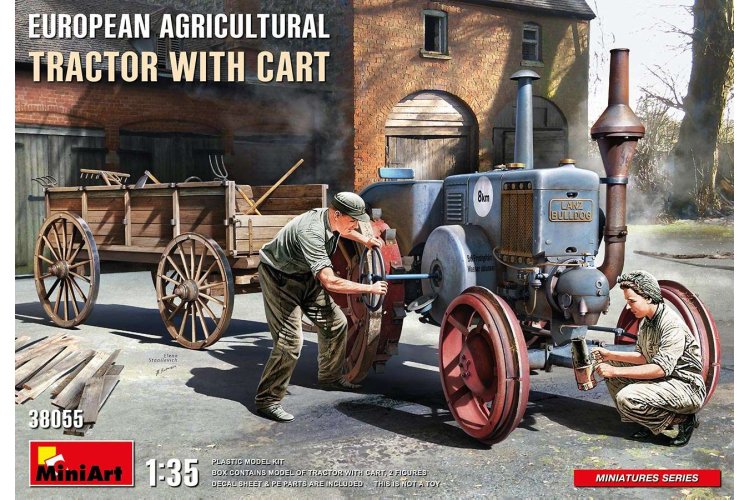 1:35 MiniArt 38055 European Agricultural Tractor with Cart - Min38055 art 1 - MIN38055