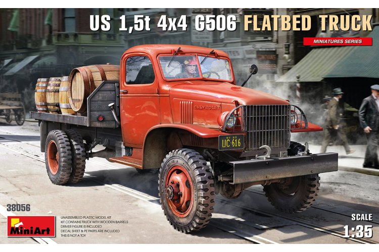 1:35 MiniArt 38056 US 1,5ton 4X4 G506 Flatbed Truck - Min38056 1 - MIN38056