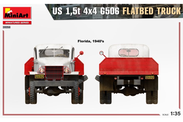 1:35 MiniArt 38056 US 1,5ton 4X4 G506 Flatbed Truck - Min38056 6 - MIN38056