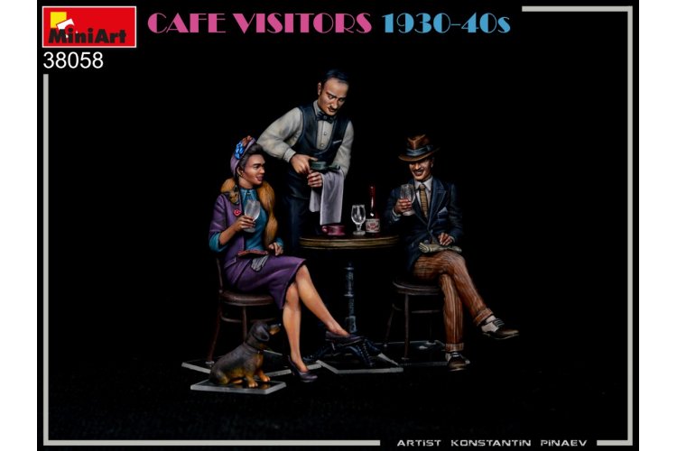1:35 MiniArt 38058 Cafe Visitors 1930-40s - Min38058 2 - MIN38058