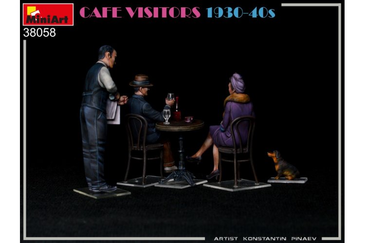 1:35 MiniArt 38058 Cafe Visitors 1930-40s - Min38058 3 - MIN38058