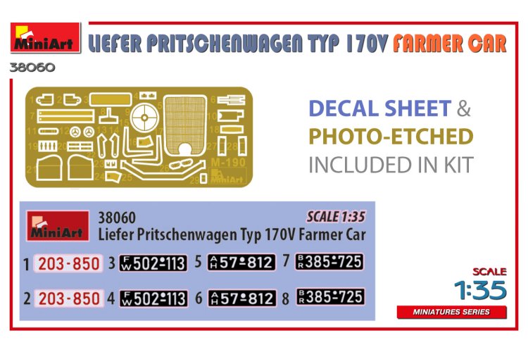 1:35 MiniArt 38060 Liefer Pritschenwagen TYP 170V Farmer Car - Min38060 2 - MIN38060