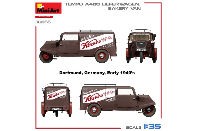 1:35 MiniArt 38066 Tempo A400 Lieferwagen - Bakkerswagen - Min38066 4 - MIN38066