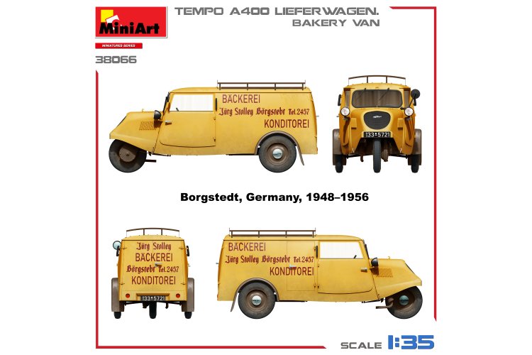 1:35 MiniArt 38066 Tempo A400 Lieferwagen - Bakkerswagen - Min38066 5 - MIN38066