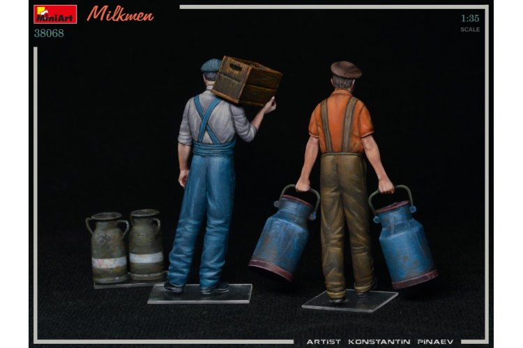 1:35 MiniArt 38068 Milk Men - 2 Figures and Milk Barrels - Min38068 photos 4 - MIN38068